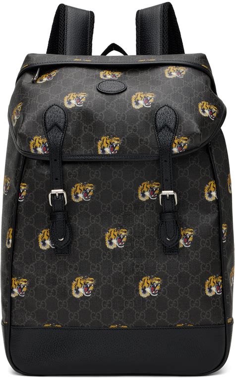 gucci leather belt with tiger head|Gucci backpack with tiger.